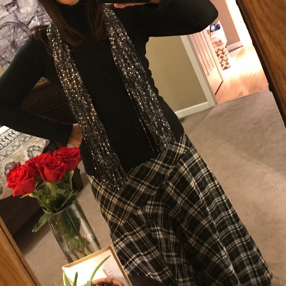 Accessories - Sparkle Scarf Knotted Center Grey